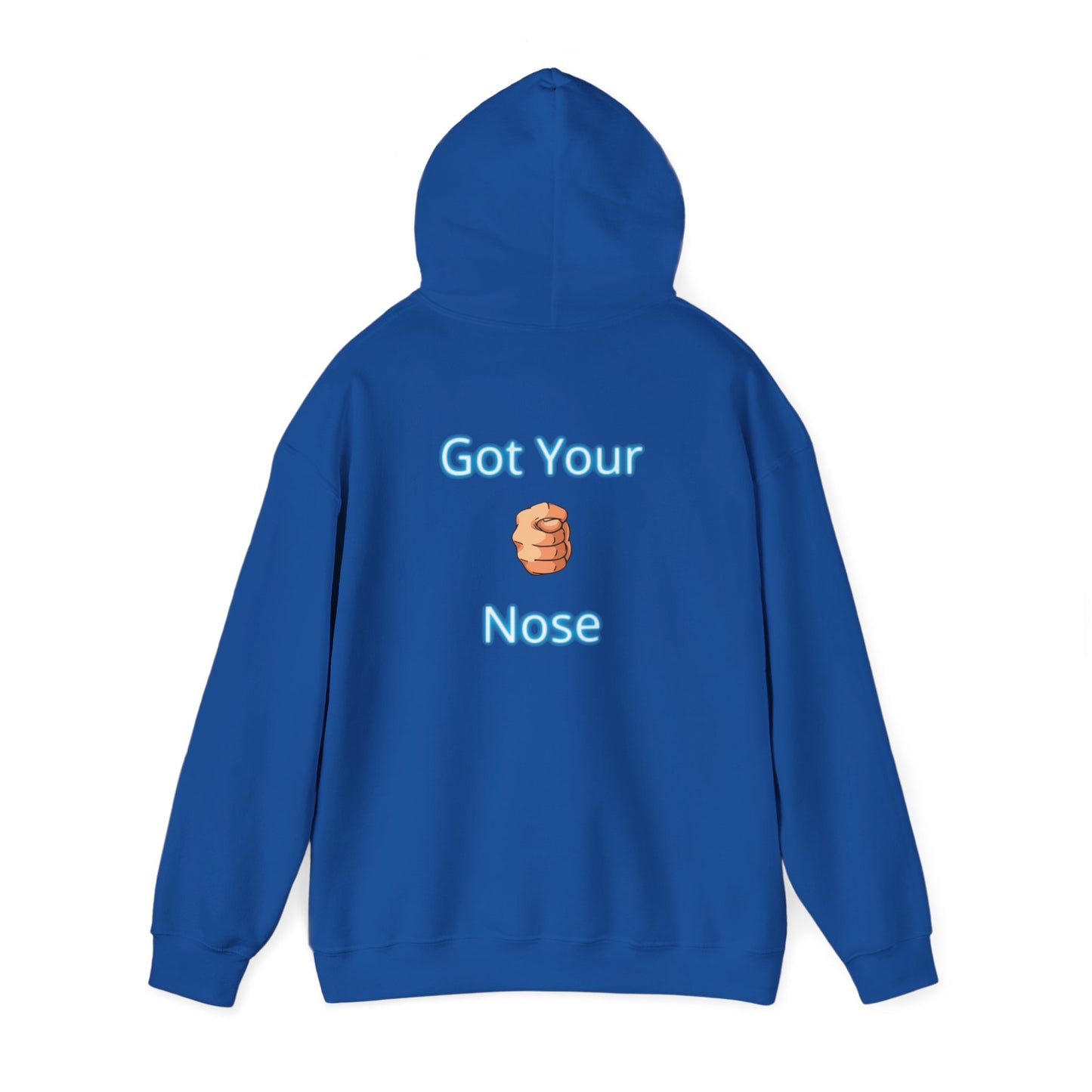Got Your Nose Hoodie — Playful Baby-Grab Back Print Pullover