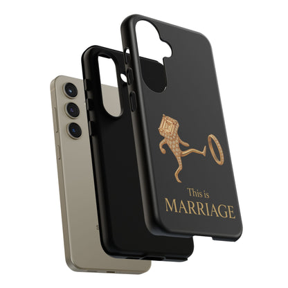 Phone Case - ‘This is Marriage’ Gold Ring Cartoon Design