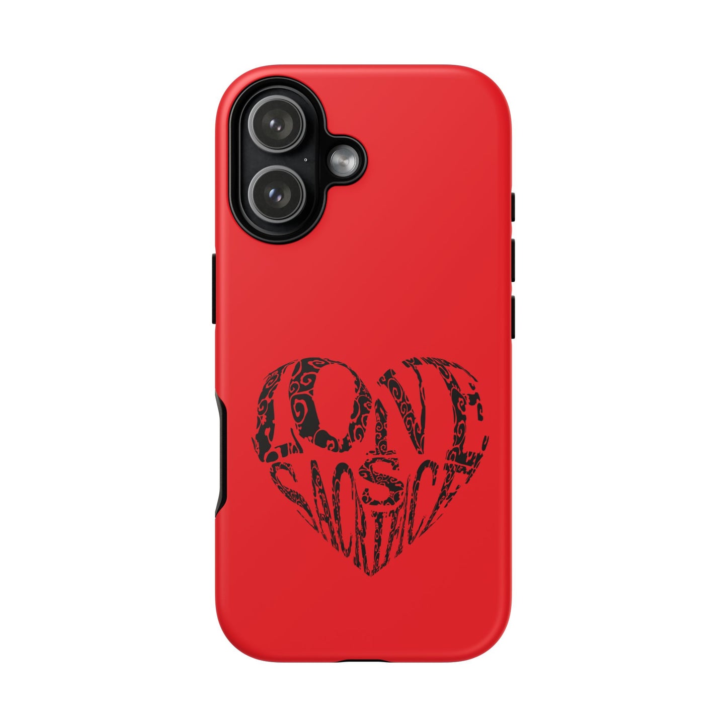 Red 'Love Justice' Heart Phone Case — Protective iPhone Cover, Valentine’s Gift