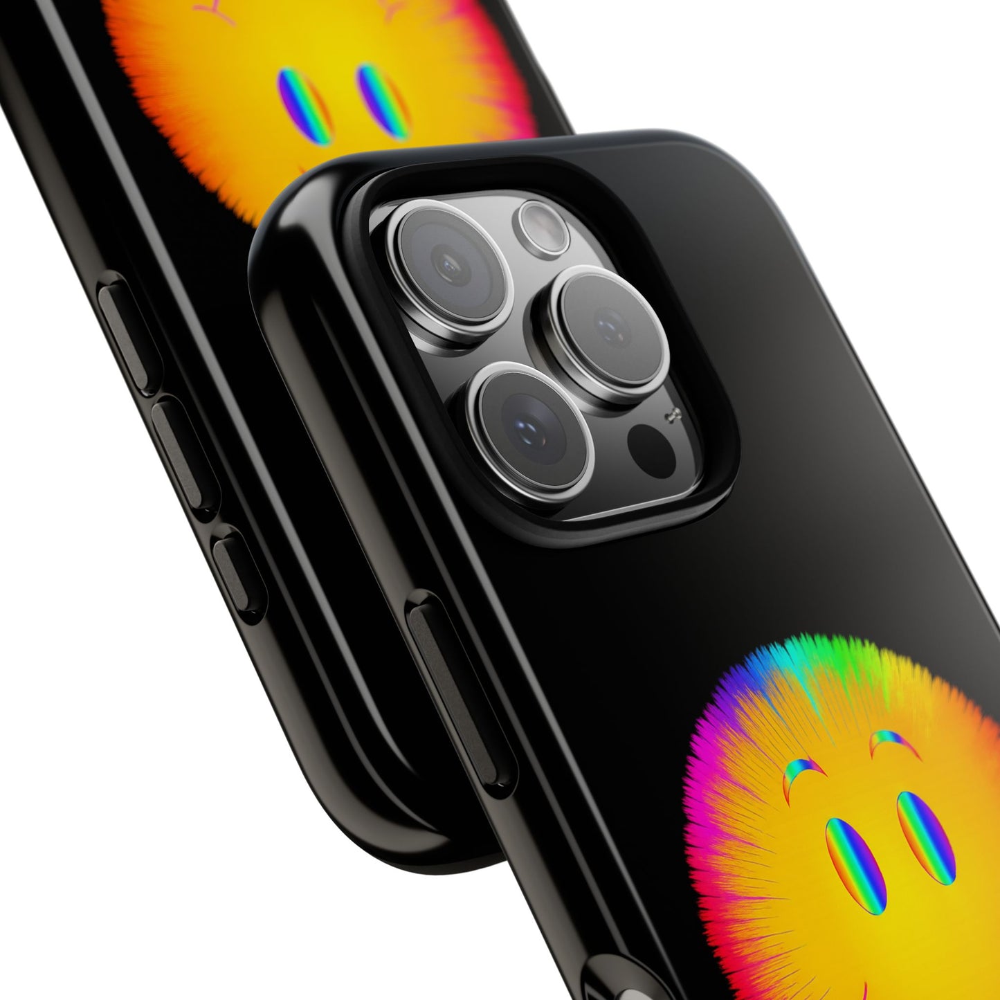 Phone Case — 'Dead Inside, But the Visuals Are Amazing' Rainbow Smiley