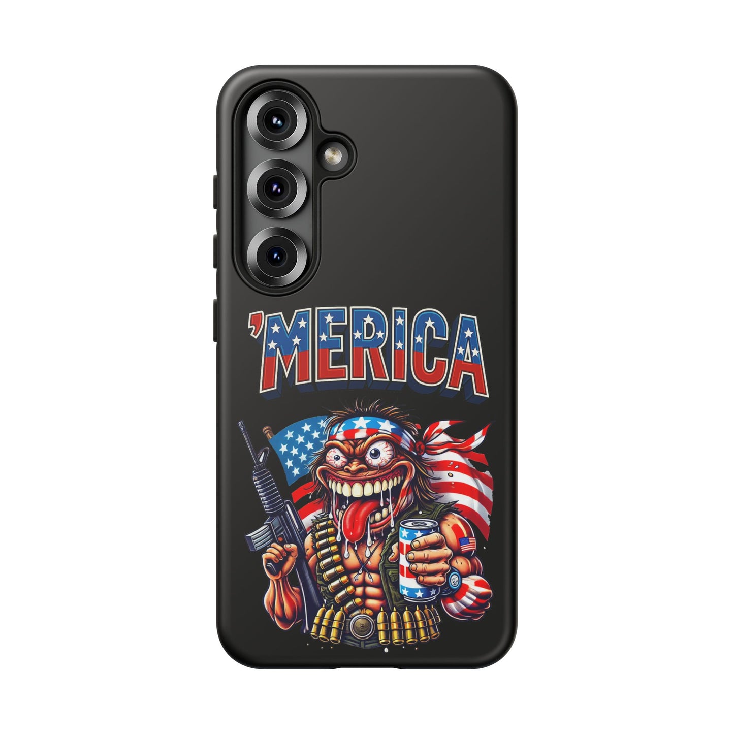 'MERICA Patriotic Phone Case — American Flag Madman Design
