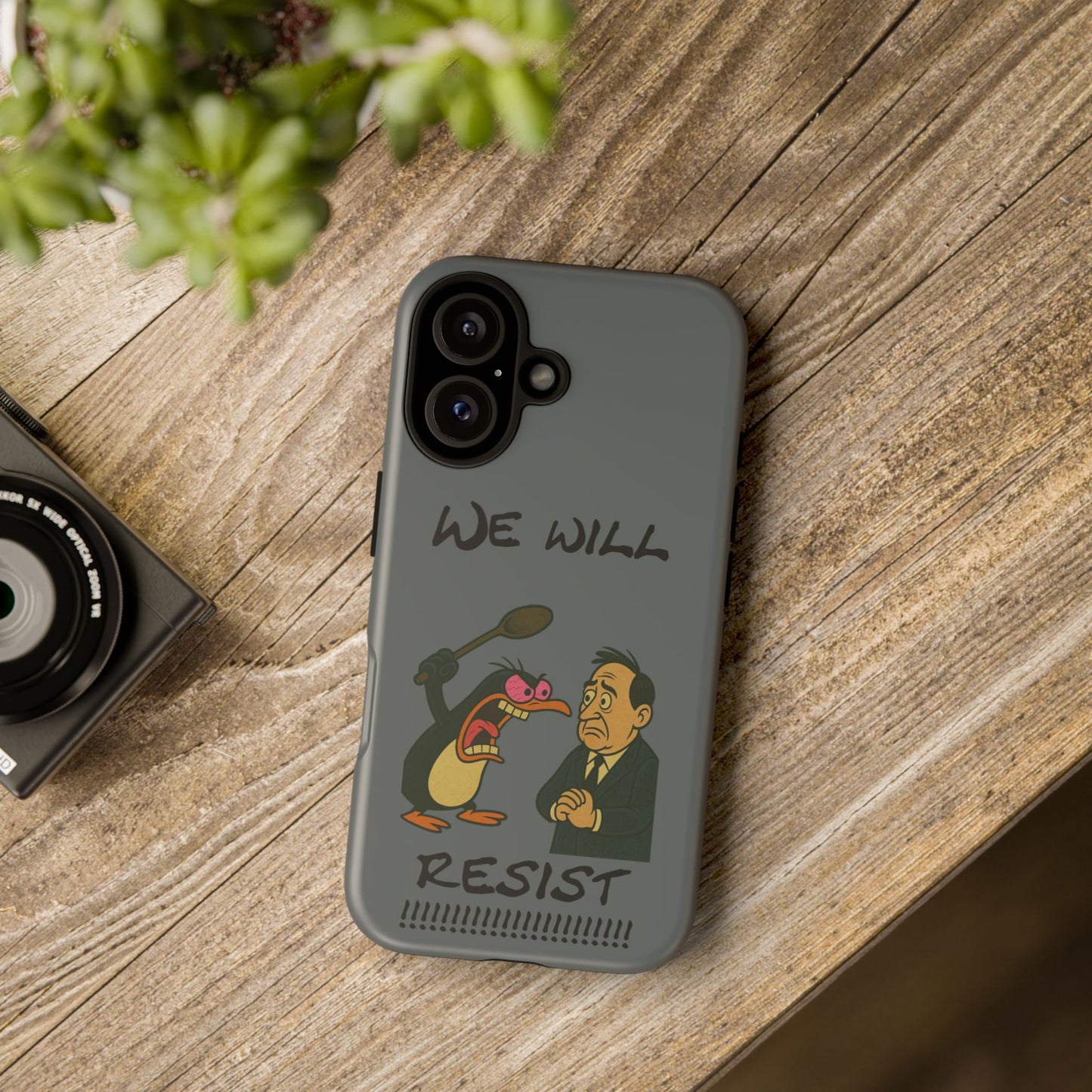 Phone Case - "We Will Resist" Cartoon Protest Design