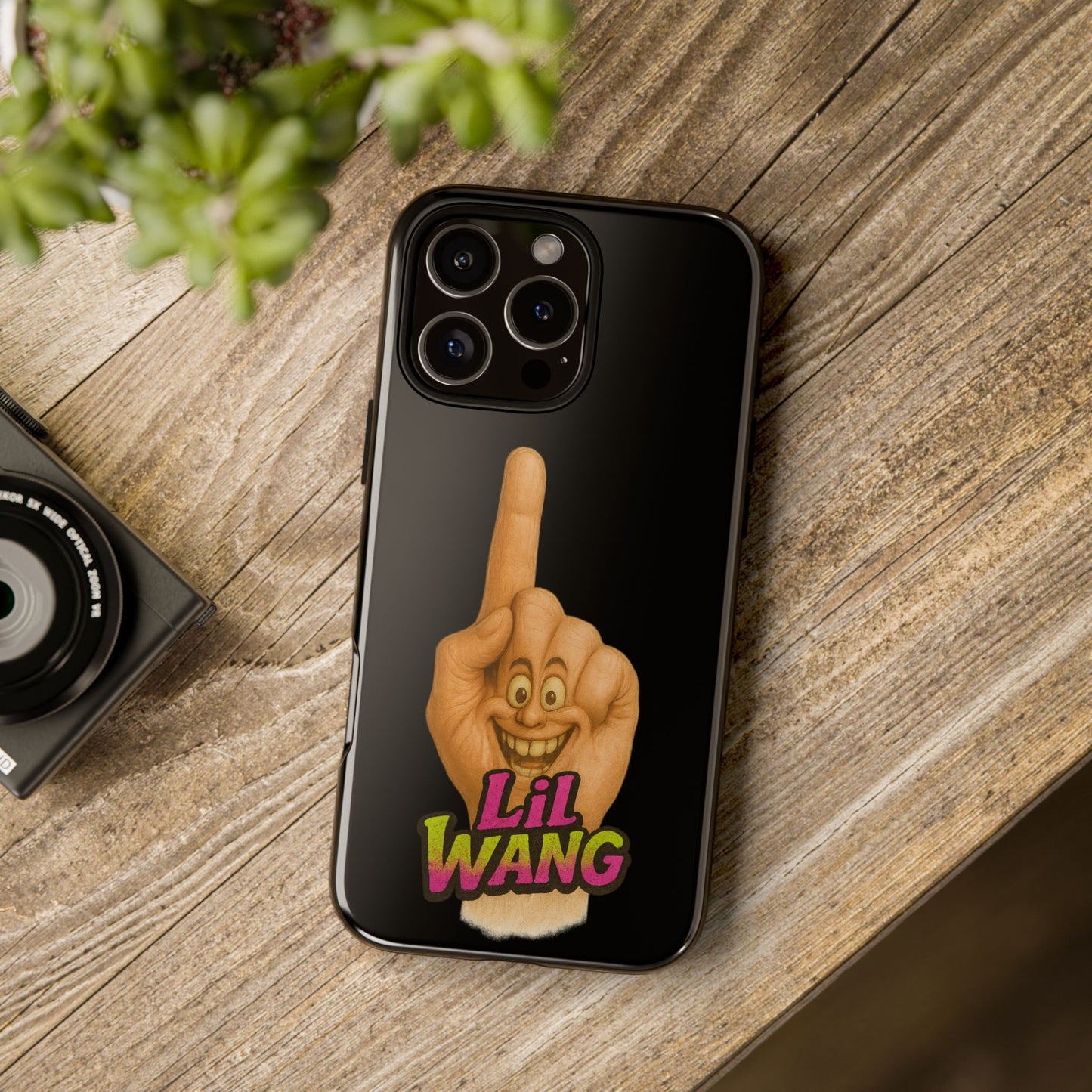 Phone Case — 'Lil Wang' Humorous Middle Finger Character Protective Cover