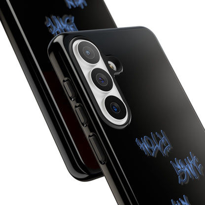 Phone Case — Blue Neon Graffiti "Tough Cases" Protective Cover