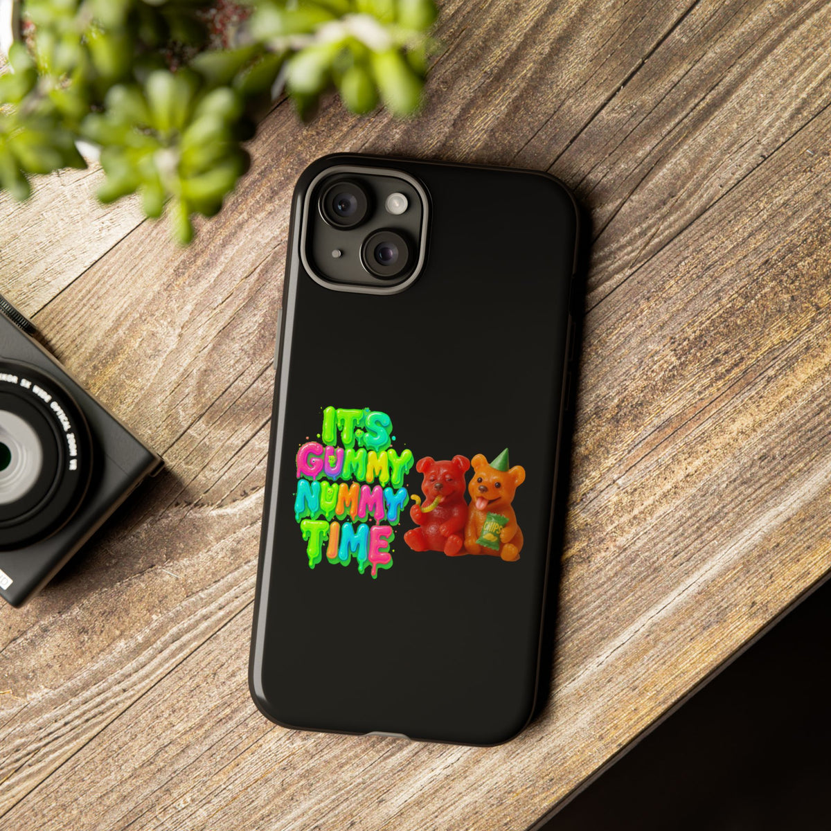 Phone Case — "It's Gummy Nummy Time" Colorful Gummy Bear Protective Case