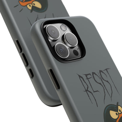 Resist Angry Penguin Phone Case — Protective iPhone Case with Bold Cartoon Design