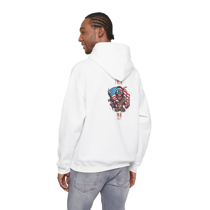 Patriotic Skull & Flag Hoodie – American Eagle Skeleton Graphic Sweatshirt