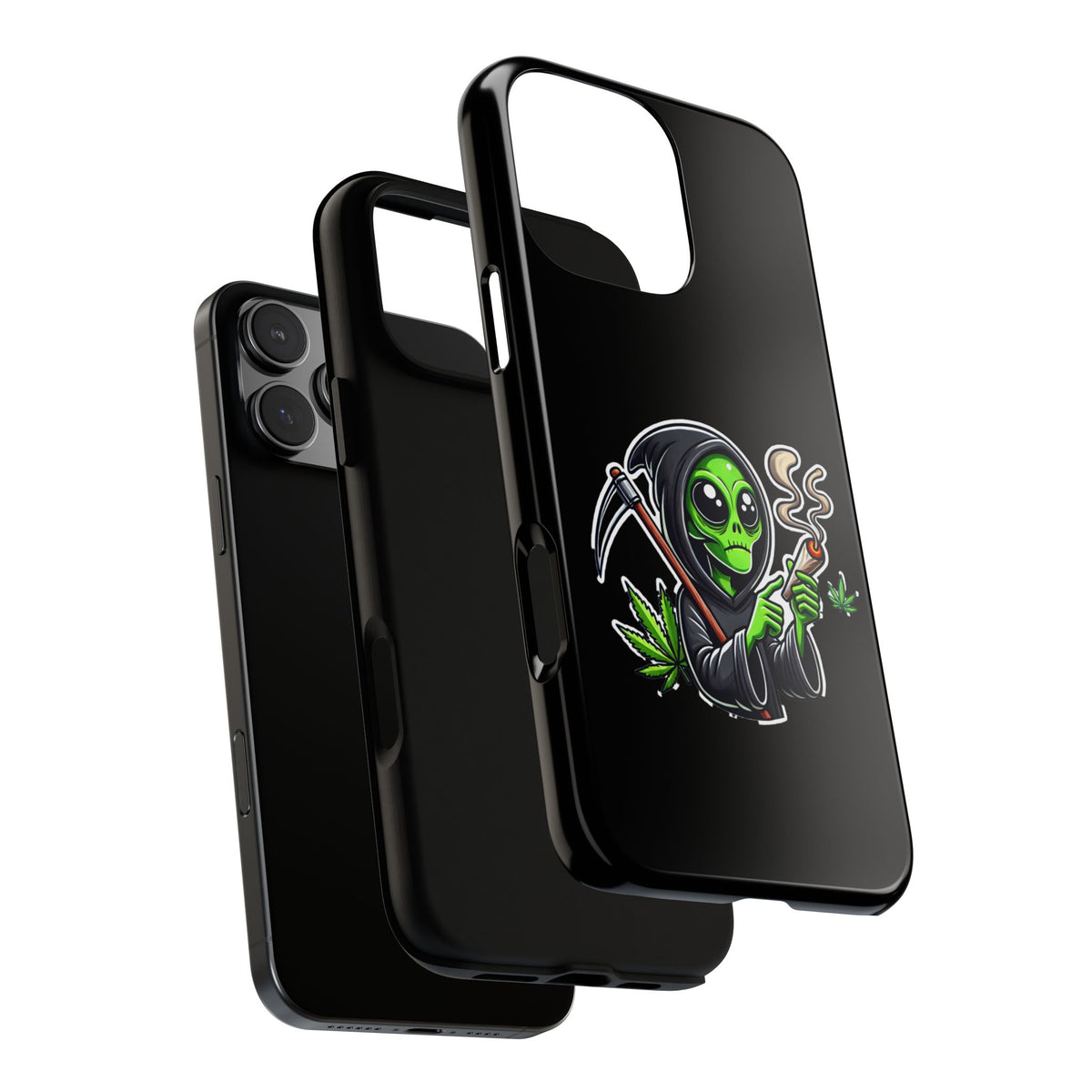 Reaper Alien Phone Case – Cute Grim Reaper Smoking Weed iPhone Case