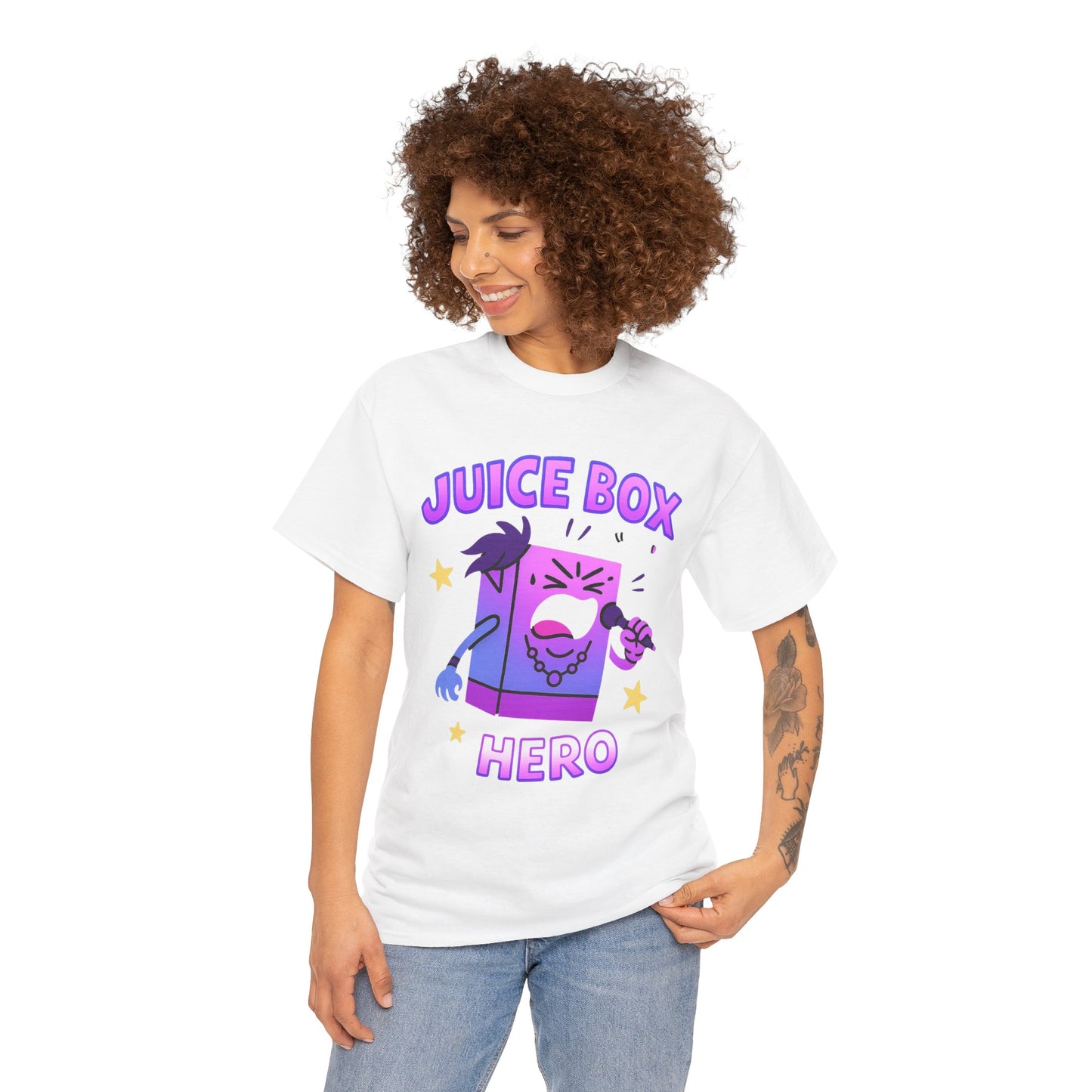 Juice Box Hero T-Shirt | Cute Cartoon Beverage Design