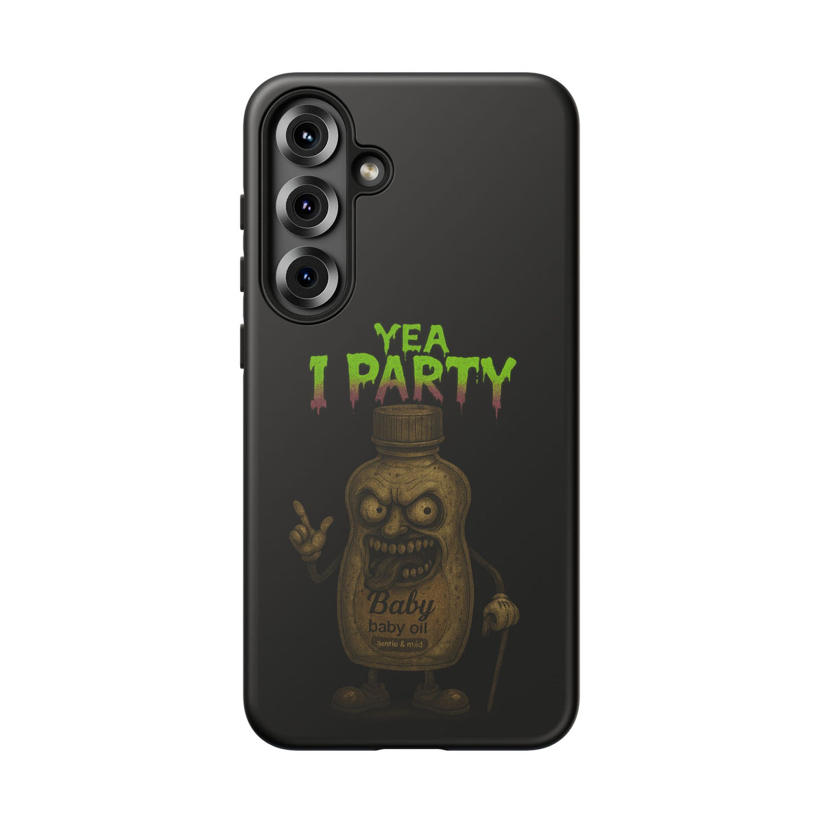 Phone Case — 'Yea I Party' Creepy Baby Bottle Graphic