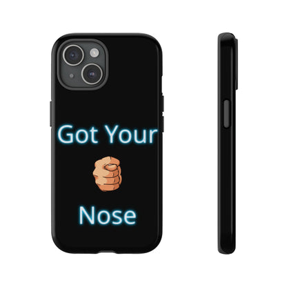 Got Your Nose Phone Case — Funny Neon Fist Design