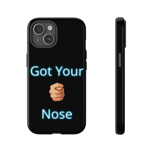 Got Your Nose Phone Case — Funny Neon Fist Design