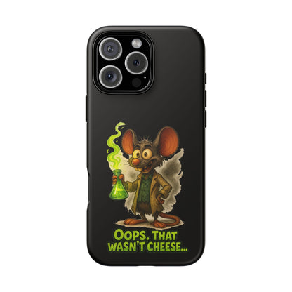 Phone Case — Funny Cartoon Rat "Oops That Wasn't Cheese" Protective Cover