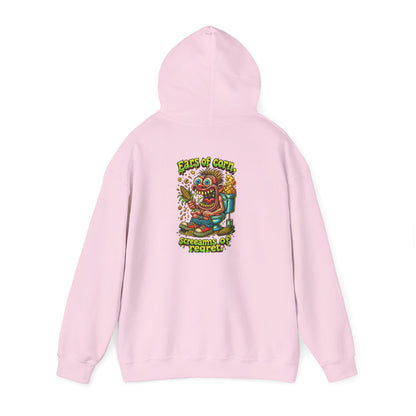 Hoodie — Colorful Retro Monster Graphic “Screams of Regret”