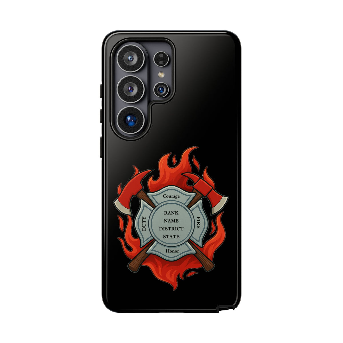 Firefighter Maltese Cross Phone Case — Custom Rank/Name/District Design