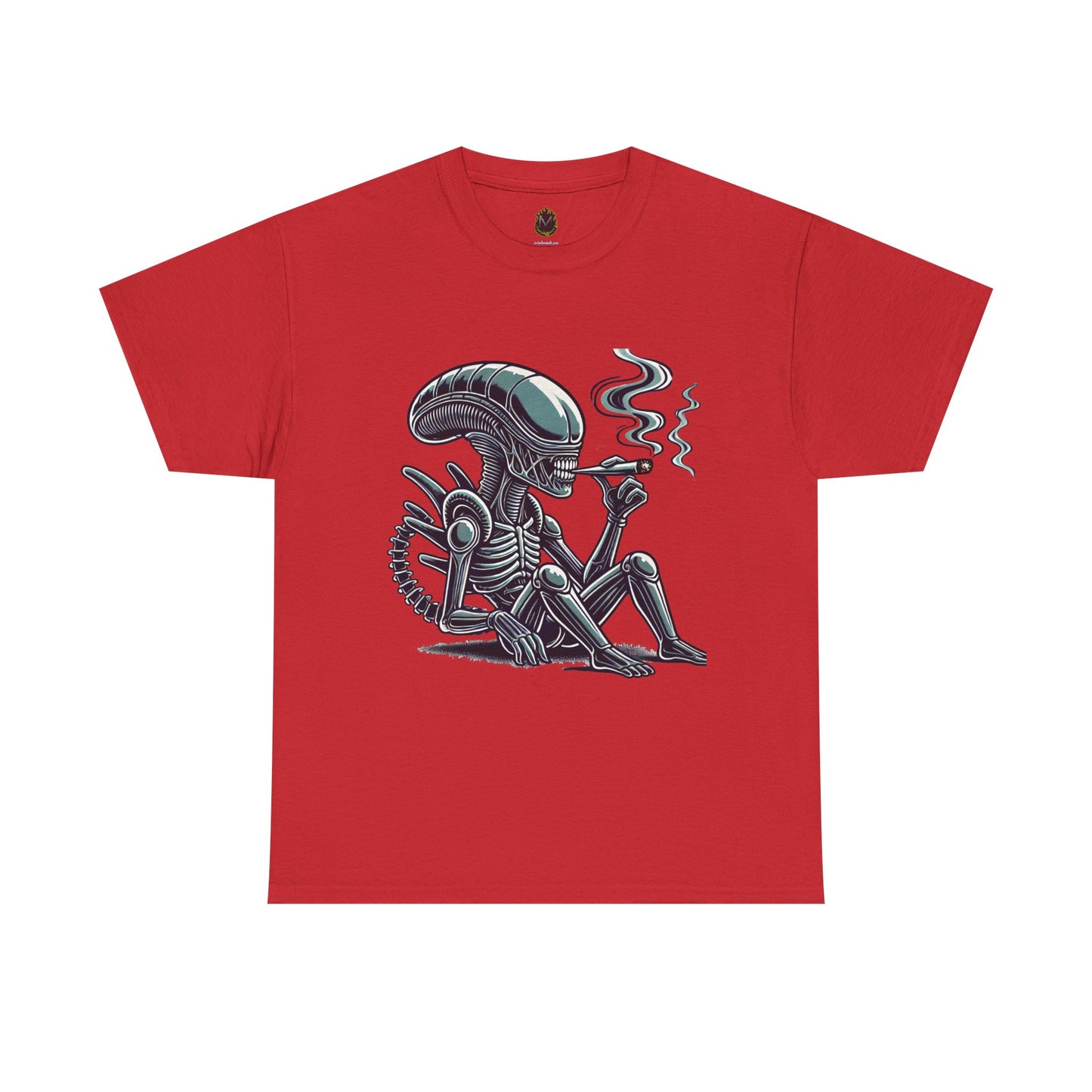 Alien Smoking Graphic Tee — Retro Sci‑Fi Xenomorph T-Shirt