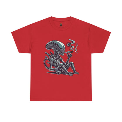 Alien Smoking Graphic Tee — Retro Sci‑Fi Xenomorph T-Shirt