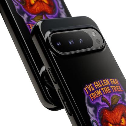 Phone Case — 'I've Fallen Far From the Tree, Straight Into Madness' Pumpkin Horror Design