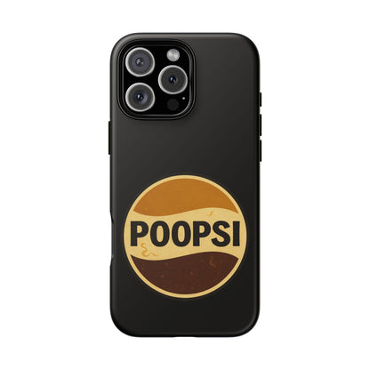 Poopsi Retro Logo Phone Case — Funny Vintage Soda-Inspired iPhone Cover