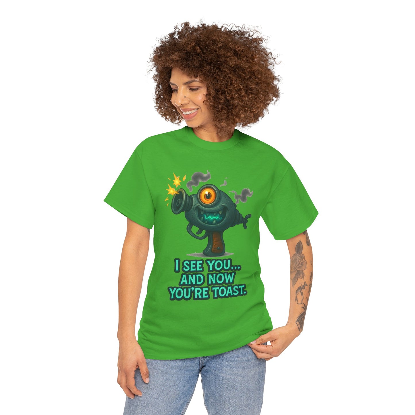 Cartoon One-Eyed Monster I See You And Now You're Toast T-Shirt | Funny [...]