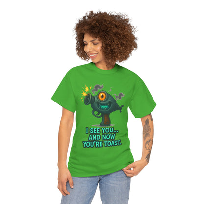 Cartoon One-Eyed Monster I See You And Now You're Toast T-Shirt | Funny [...]