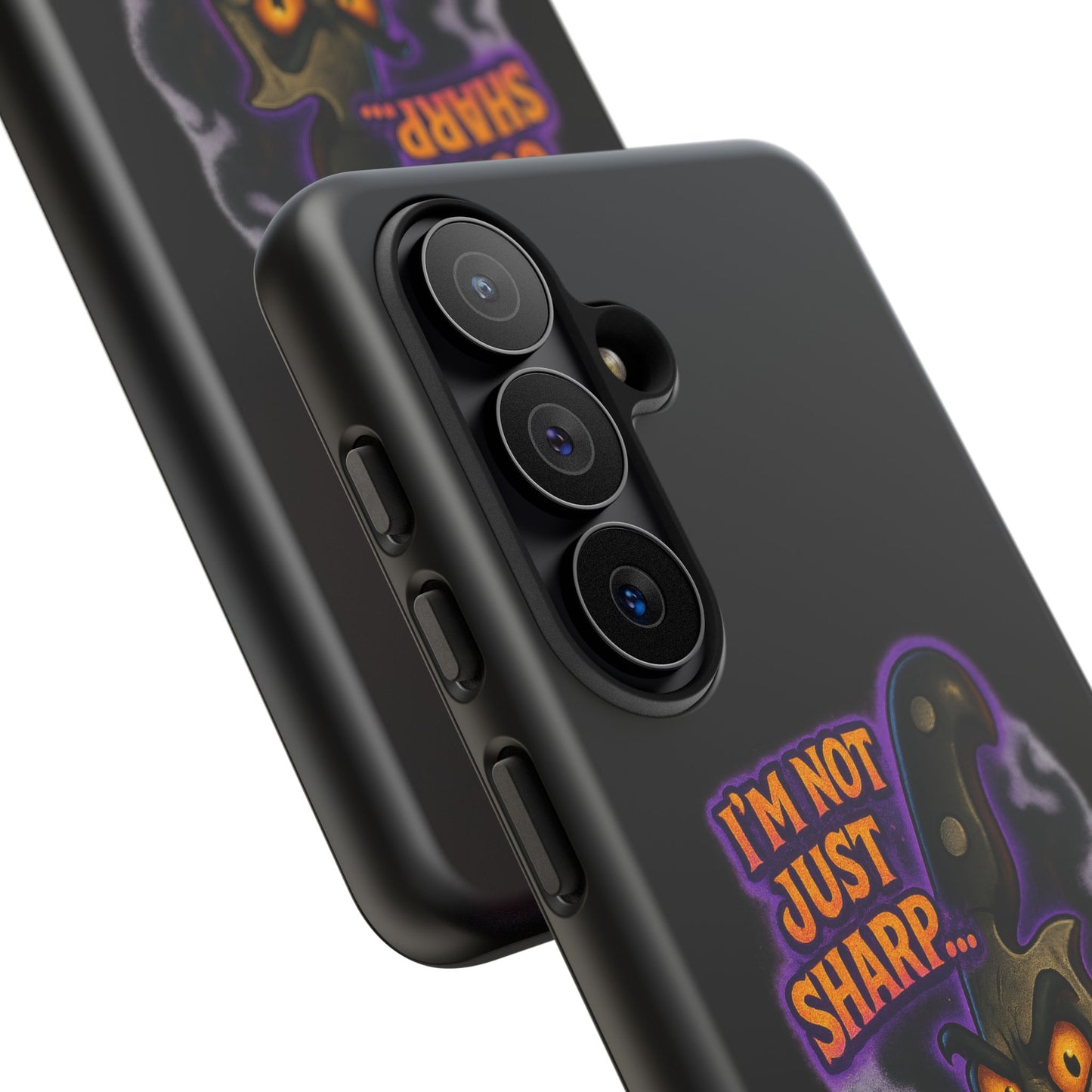 Knife Graphic Phone Case — "I'm Not Just Sharp... I'm Psycho-Sharp" Horror Phone Cover