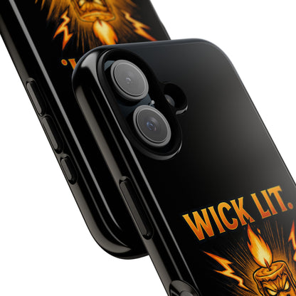Phone Case — "Wick Lit. Patience Gone." Funny Angry Candle Protective Case