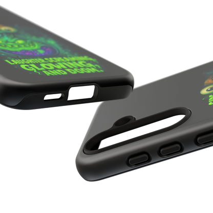 Phone Case — 'Side Effects May Include Laughter, Screaming, Glowing, and Doom' Neon Monster