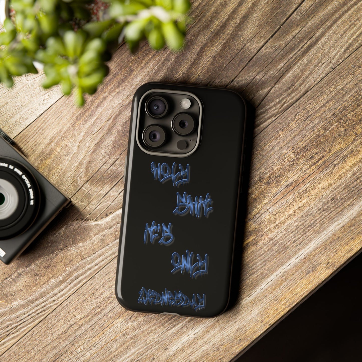 Phone Case — Blue Neon Graffiti "Tough Cases" Protective Cover