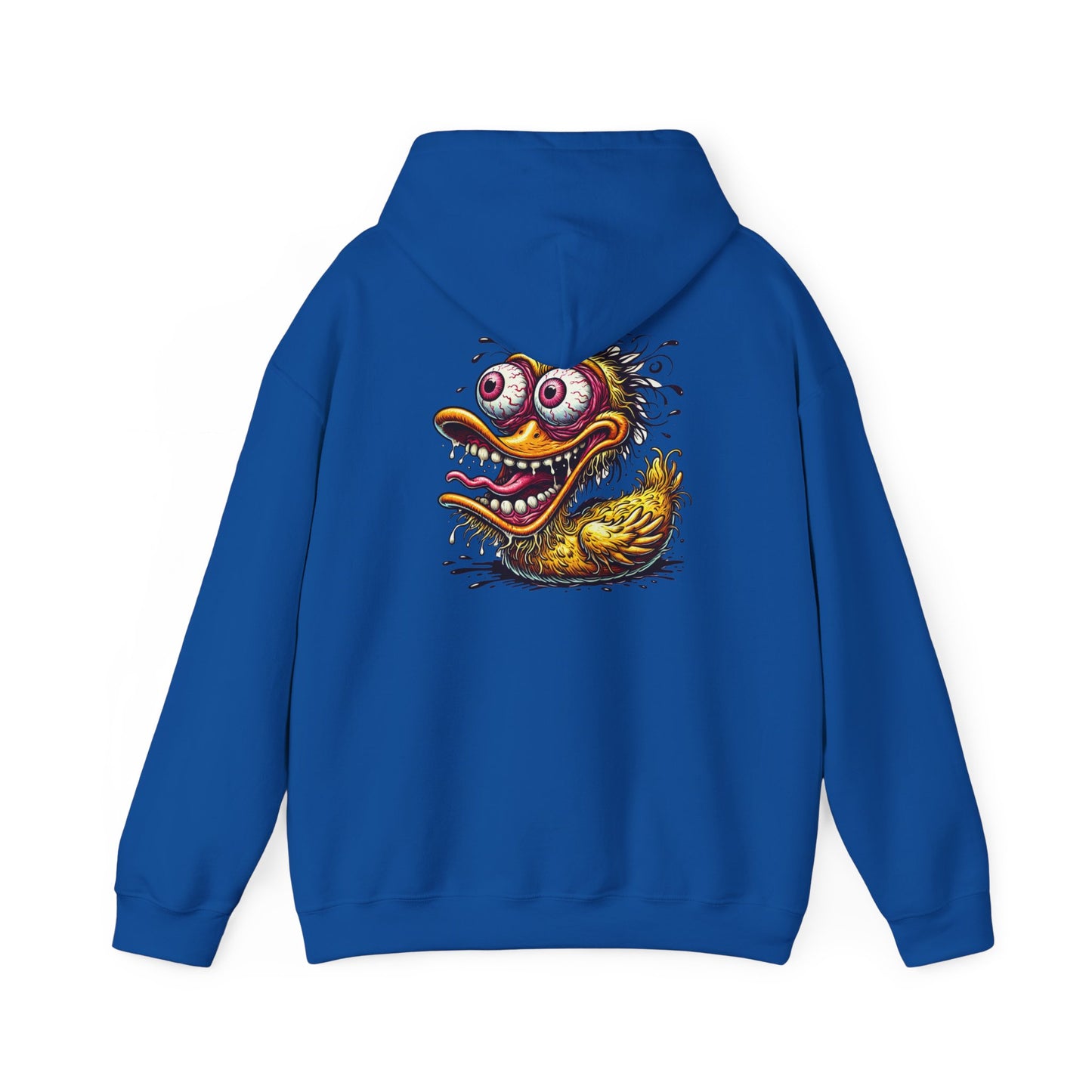 Duck Monster Hoodie — Retro Creepy Cartoon Graphic Pullover