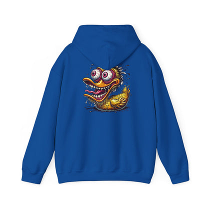Duck Monster Hoodie — Retro Creepy Cartoon Graphic Pullover