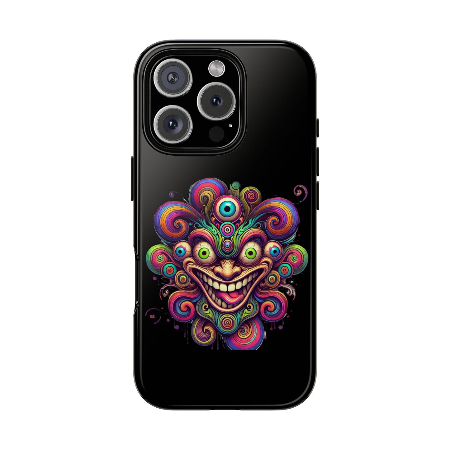 Psychedelic Jester Phone Case — Colorful Creepy Clown Tough Case