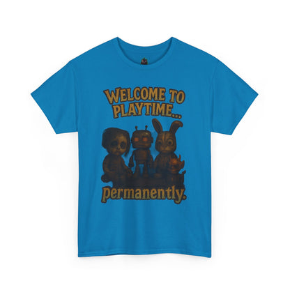 Welcome to Playtime Permanently T-Shirt | Creepy Animatronic Trio