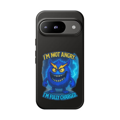 Phone Case - "I'm Not Angry, I'm Fully Charged" Electric Monster Protective Cover