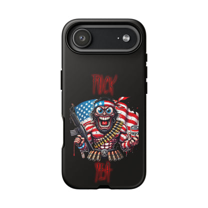 Phone Case — American Flag Skull Soldier Design (Tough Cases)