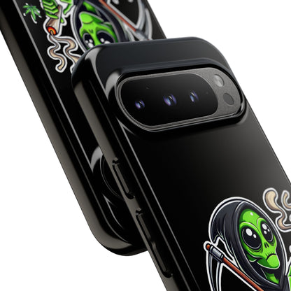 Reaper Alien Phone Case – Cute Grim Reaper Smoking Weed iPhone Case
