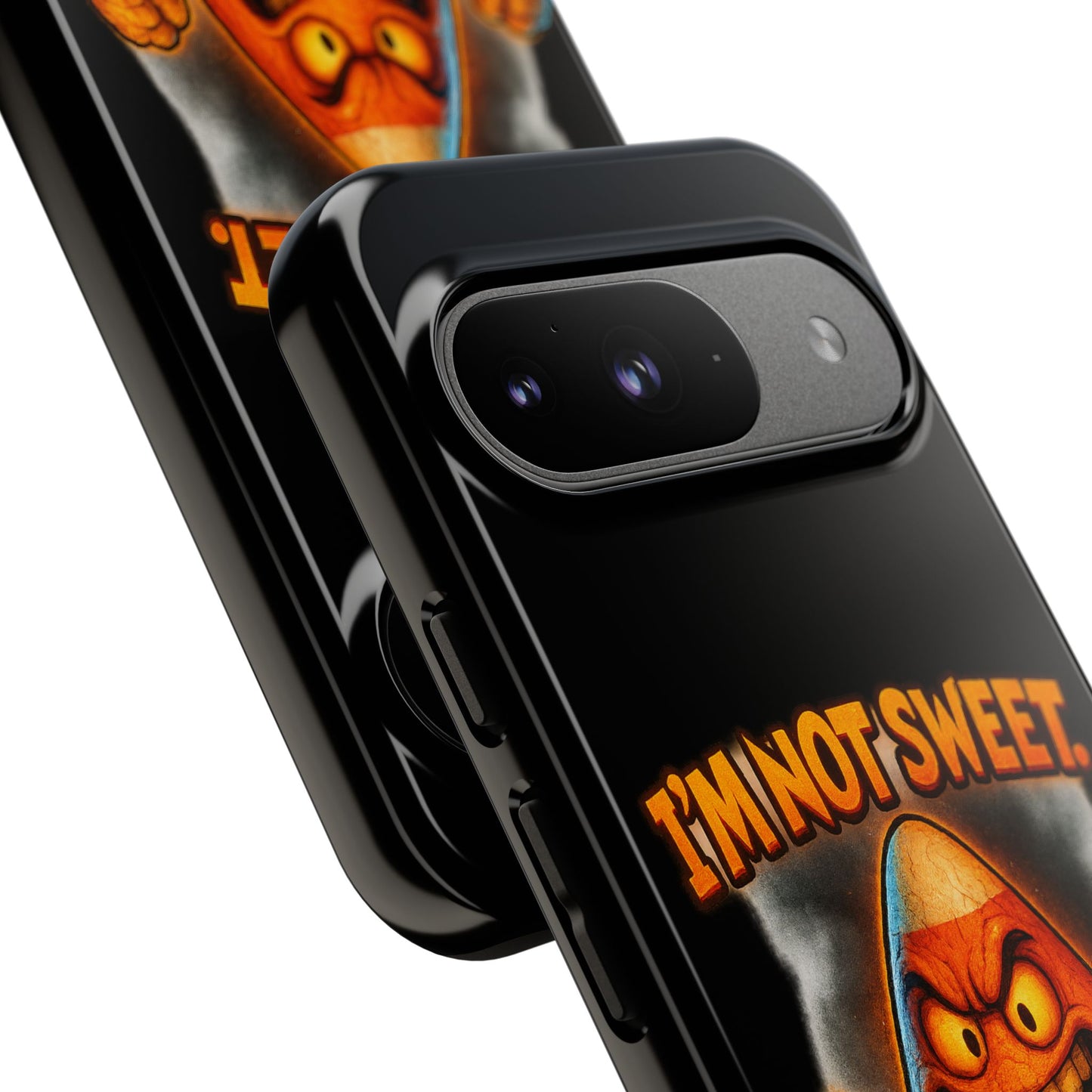 Phone Case — "I'm Not Sweet, I'm Spite in Stripes" Candy Monster Design