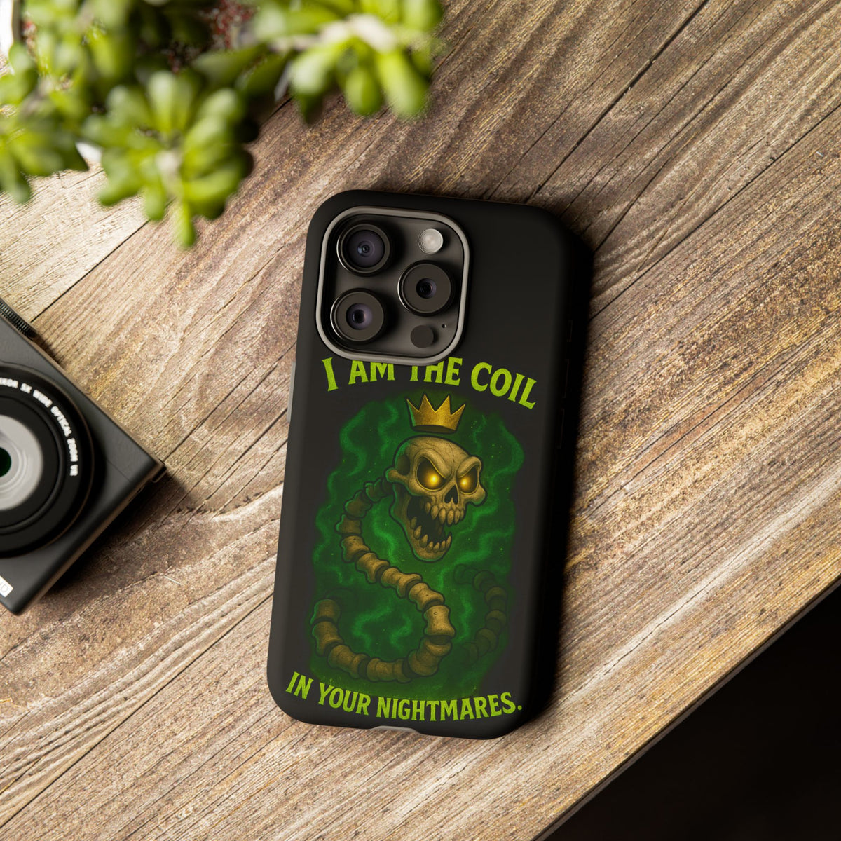 Tough Cases — “I Am The Coil In Your Nightmares” Skull Snake Shockproof Phone Case