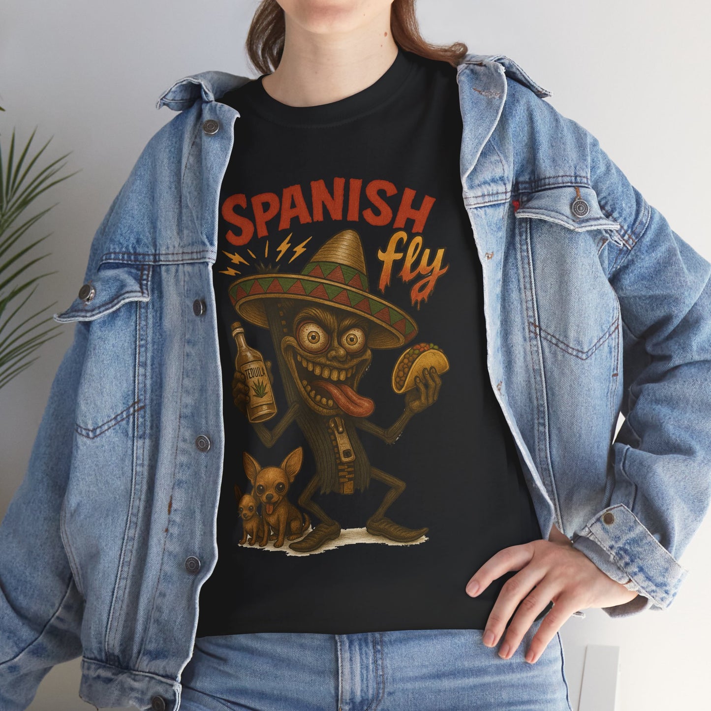 Spanish Fly – Tequila, Tacos & Trouble Tee
