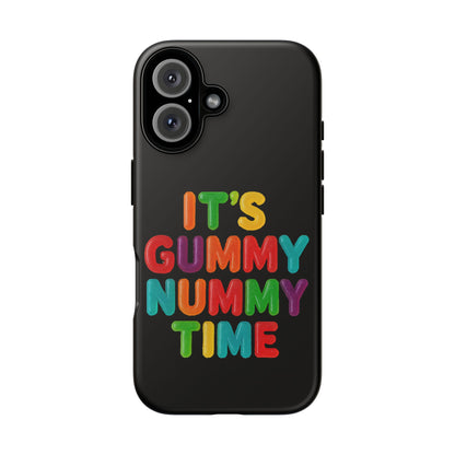Phone Case — "It's Gummy Nummy Time" Colorful Candy Lettering Protective Case