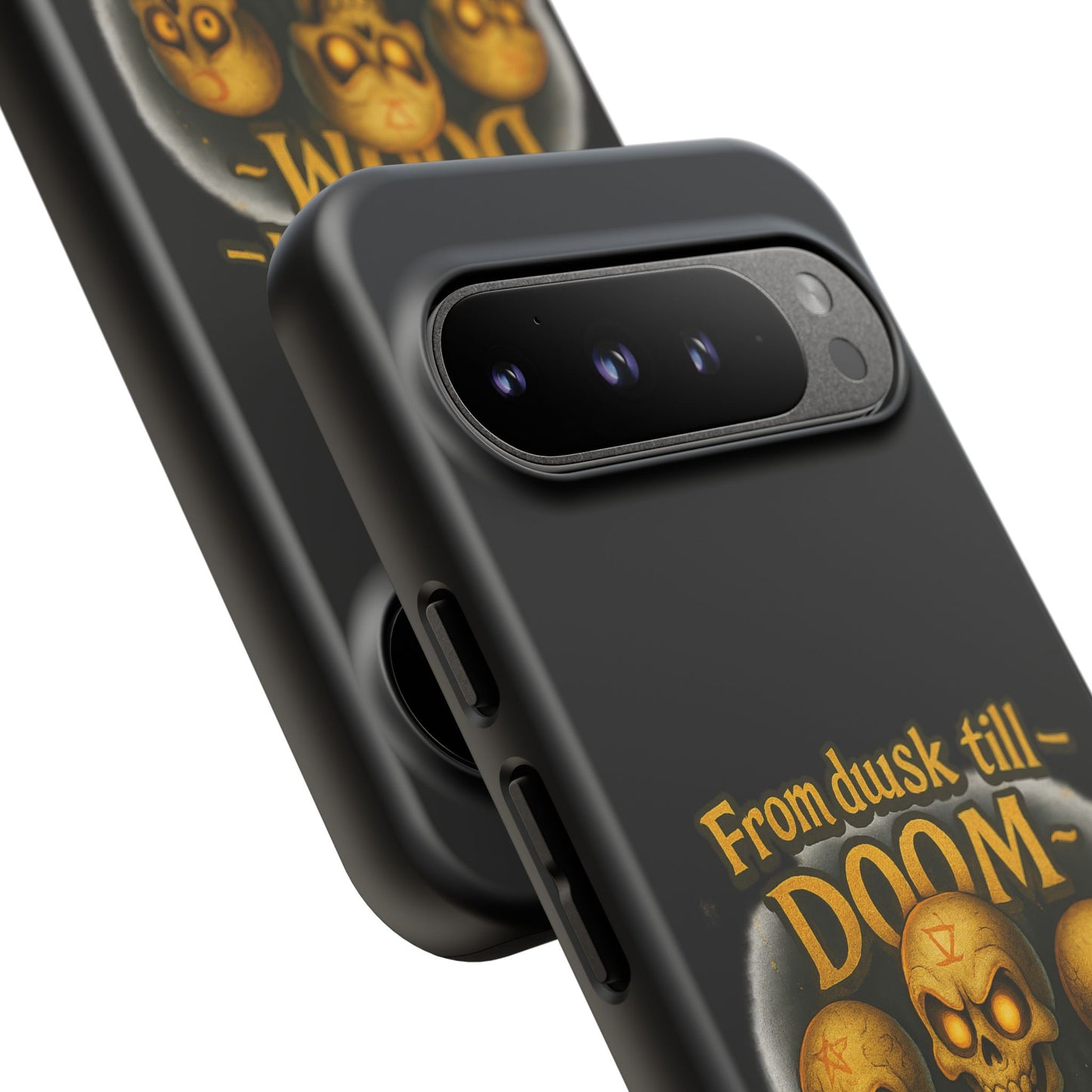 Phone Case — "From Dusk Till Doom We Jam" Skeleton Band Design