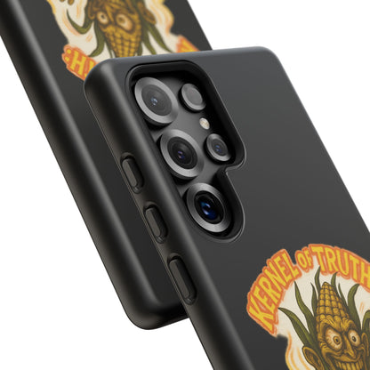 Corny Horror Phone Case - “Kernel of Truth, Completely Insane” Retro Corn Monster