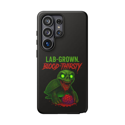 Phone Case — “Lab-Grown. Blood-Thirsty!” Green Monster Horror Design