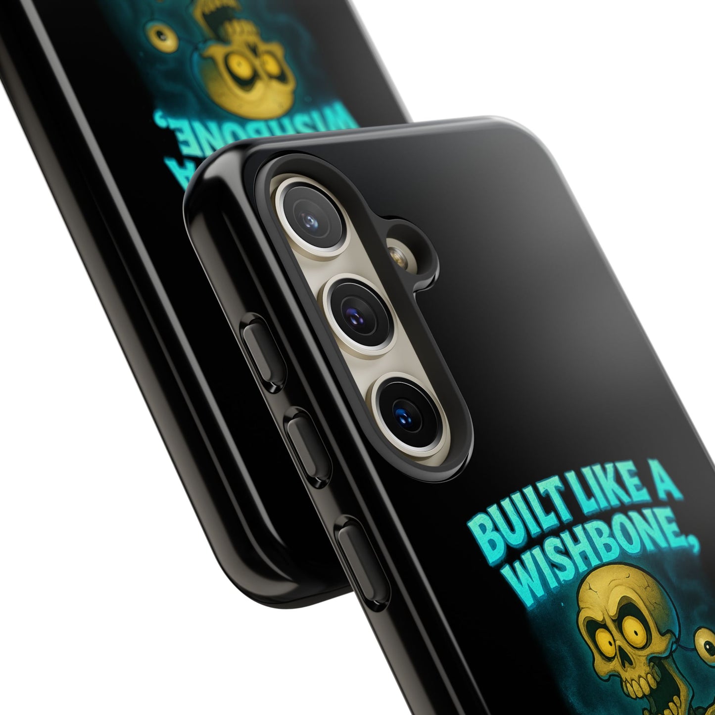 Phone Case — "Built Like a Wishbone, Vibes Like a Crypt Keeper" Skeleton Tough Case