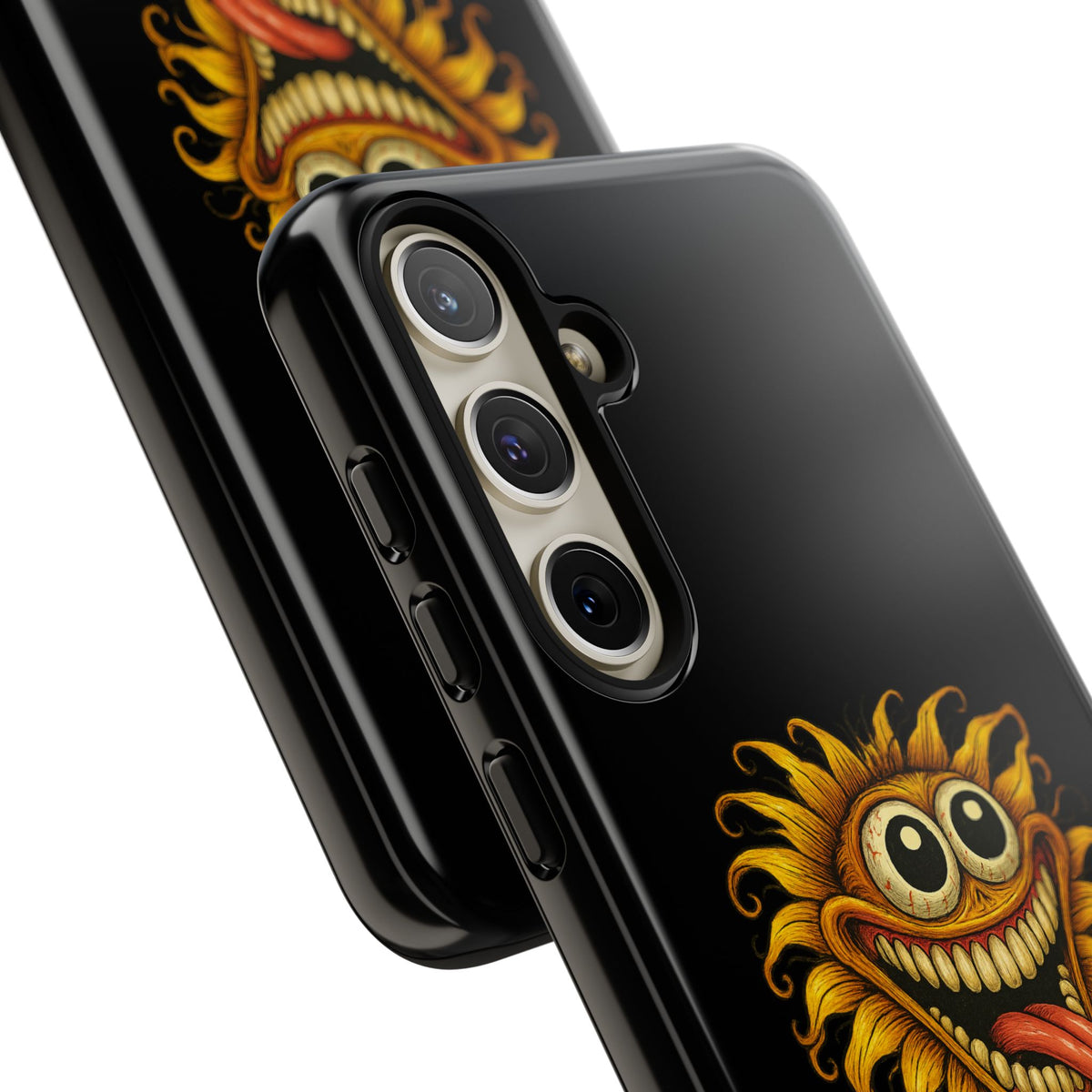 Phone Case - Smiling Sunflower Design with "Photosynthesizing the Universe One Breakdown at a Time"