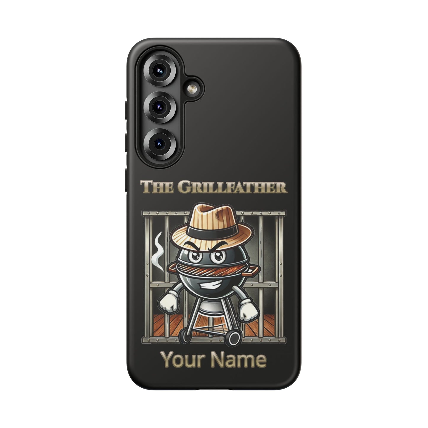 Grillfather Personalized Phone Case — Funny BBQ Smoker Design