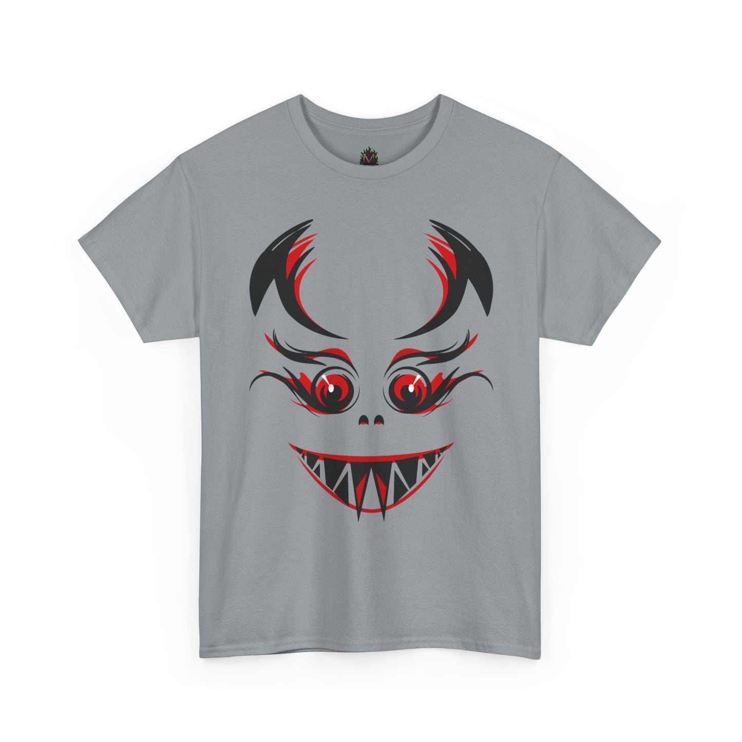 Creepy Grinning Demon Face T-Shirt | Halloween Horror Tee