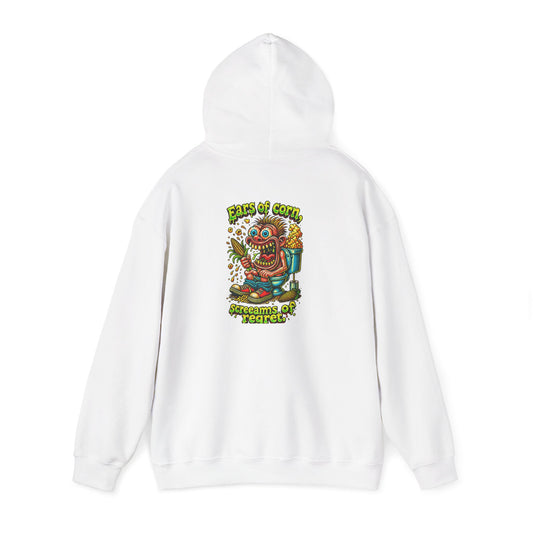 Hoodie — Colorful Retro Monster Graphic “Screams of Regret”