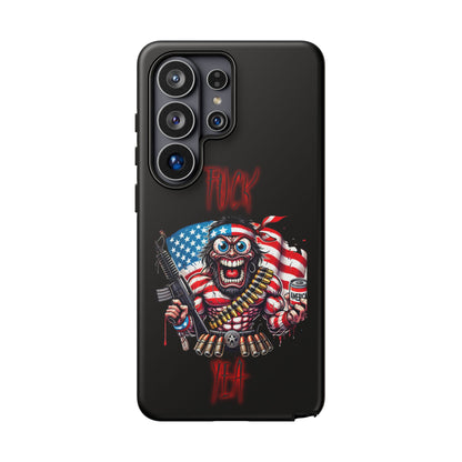 Phone Case — American Flag Skull Soldier Design (Tough Cases)