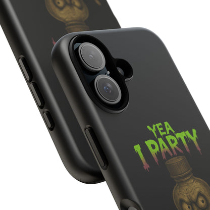 Phone Case — 'Yea I Party' Creepy Baby Bottle Graphic